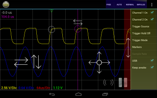 Oscilloscope Pro画面